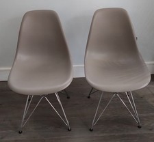 Set of 8 (or 4 pairs)  Eames-style Eiffel Dining Chairs 
