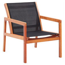 Garden lounge chair black