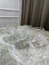 Set of 4 Cut Crystal Brandy