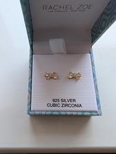 Sterling Silver Earrings Bow Shape