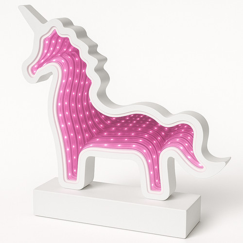 Wooden frame pink unicorn - wooden,