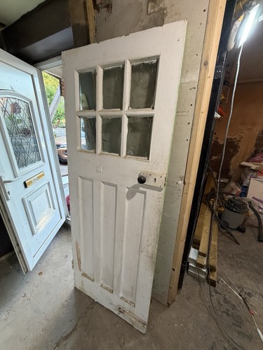 Solid wood half glazed door - half,