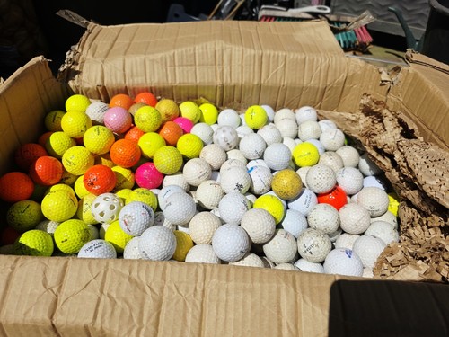 Assorted used golf balls - balls, |