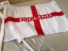12 x ENGLAND CAR WINDOW FLAGS