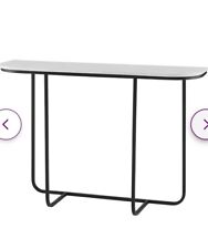 Slim Hallway Console Table Narrow Industrial Sideboard Display Unit Metal Desk.