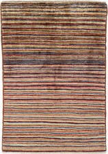 Ziegler carpet Orient Persian rug Chobi Gabbeh colorful virgin wool stripes design