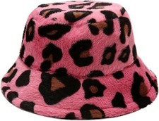 Women Winter Pink Leopard Y2k