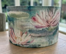 Water Lilies Lamp Shade Voyage Maison Perdita Fabric Impressionist style Lily