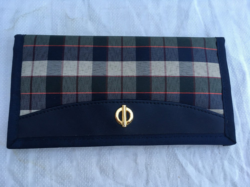 Blue grey red check - , tartan
