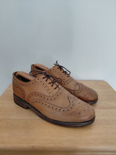 Grenson tan leather brogues - grenson,