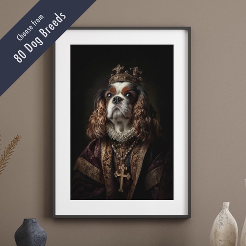 Royal dog portrait - dog, print