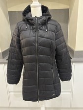 Trespass Black Padded Parka Fishtail Coat UK 14.   (d5)