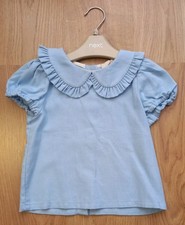 Dolly Wears blue Top 2-3 years party flower 