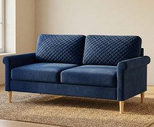 Blue 2 Seater Sofa Living Room