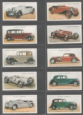 MOTOR CARS 1ST SER - A PLAYER 1936 REPRINTED 1993 SET OF CIGARETTE CARDS MINT