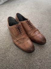 Ted Baker Brown Leather Brogue Smart Casual Shoes (read description)