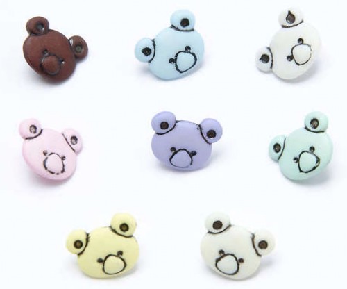 Novelty buttons bear head - novelty,