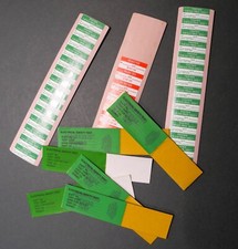 PAT Test Labels Portable Appliance Pass Fail Stickers + Wrap Round Left Overs