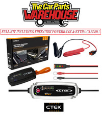 CTEK MXS 5.0 12v 5A Smart Battery Charger FULL KIT WITH POWERBANK Car Van Bike