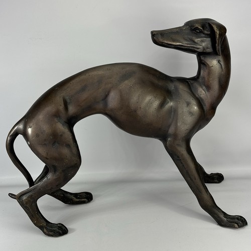 Vintage bronze whippet - bronze,