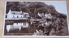 POSTCARDS VINTAGE SCOTLAND  POST OFFICE AND CRINAN CANAL BELLANOCK R/P