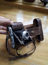 Balda Baldix Film Camera Folding Leather Case Untested See Photos