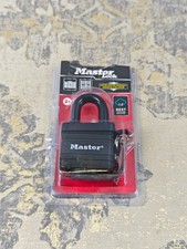 Master Lock 7804EURD Laminated Padlock with Key and Thermoplastic Cover, Black, 