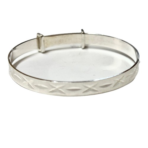 Sterling silver baby bangle - sterling,