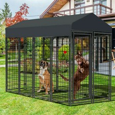 98" Dog House Mesh Sidewall Pet Crate Fence Barrier Play Pen Animal Shelter Yard