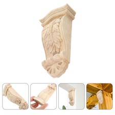  2 Pcs Carved Wood Capital