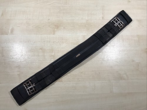 Black padded dressage girth - dressage,