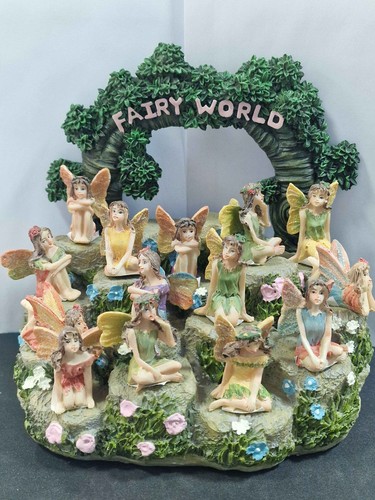 Resin mini fairy world display - resin,