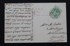 Newtown St.Boswells, Roxburghshire, Scotland 1908 postmark on a Gala postcard t