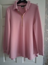 JOULES Rosalyn Dusty Pink Collared Sweatshirt Size 16