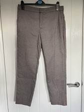 Womens Zara Brown & Black Dogtooth Trousers Size 10