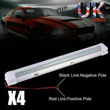 4x 12V 72 LED Car Light Interior White Strip Tube Van Bus Caravan ON OFF Switch
