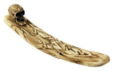 SKULL INCENSE STICK HOLDER - Ultimate Gothic Ash Catcher - Detailed Decoration