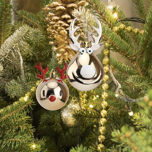 2pcs red plastic reindeer - 2pcs,