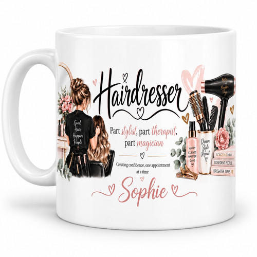 Personalised hairdresser mug - hairdresser,