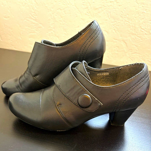 Pavers ladies black leather - ladies,
