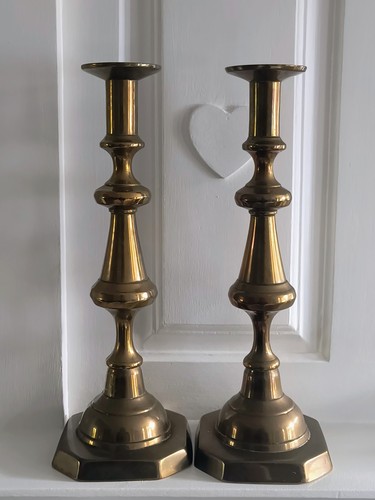 Pair vintage antique - antique, brass