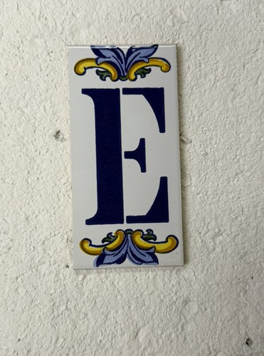 Vintage spanish ceramic letter - vintage,