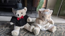 Vintage Bride & Groom Teddy