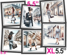 Shopping Female Black Dot Card
