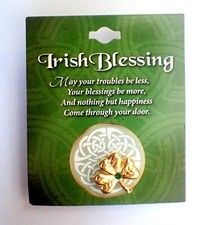 Irish Blessing Shamrock Lapel