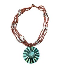 Vintage Necklace Abalone Paua