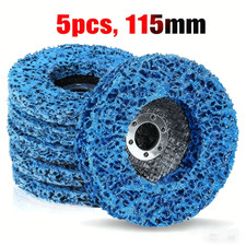 5X Poly Strip Wheel Discs Paint Rust Remove Abrasive Angle Grinder 115mm 4.5"