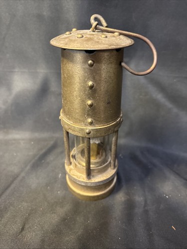 Vintage brass miners lamp - vintage,