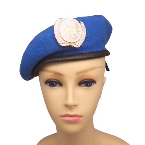 British army blue beret - un,