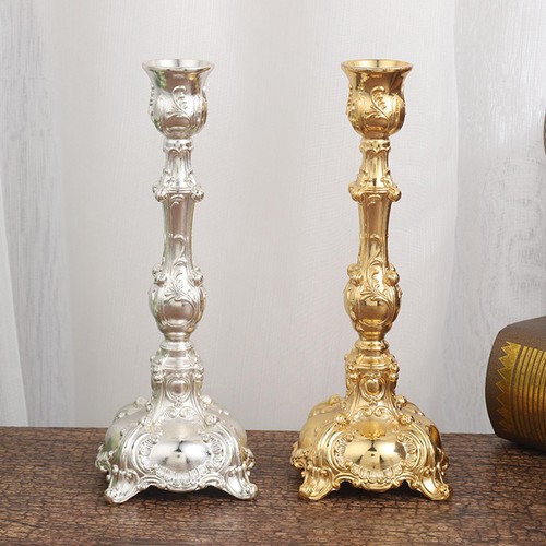 European metal candlestick - european,